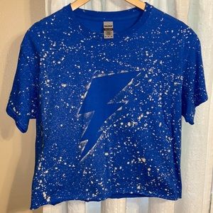 Lightning Bolt Cropped Tee